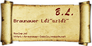 Braunauer László névjegykártya