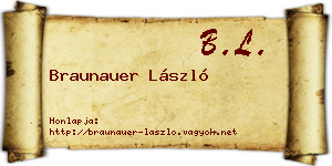 Braunauer László névjegykártya